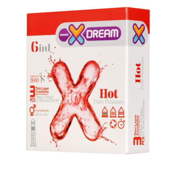 کاندوم ایکس دریم مدل Hot بسته 3 عددیxdream - Hot Condoms 3pcs