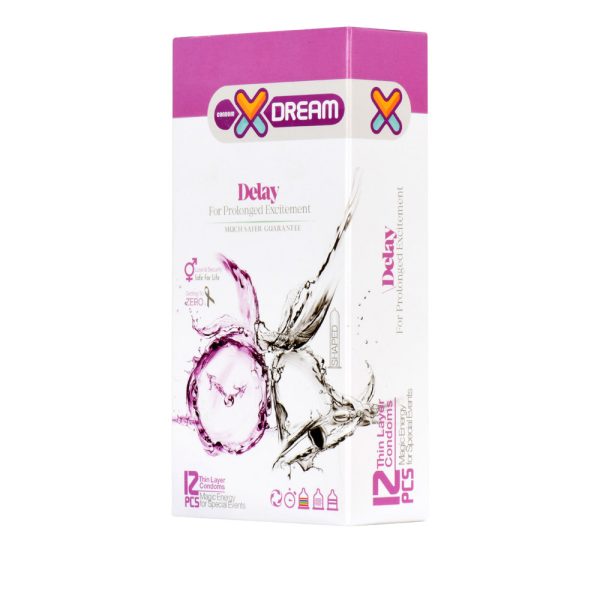 کاندوم تاخیری ایکس دریم مدل Delay بسته 12 عددیX dream - Delay Condoms 12 pcs