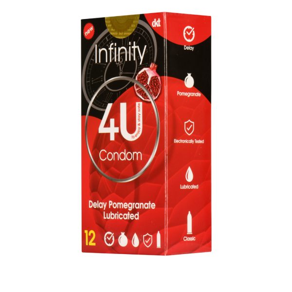 کاندوم تاخیری فور یو مدل Infinity بسته 12 عددی4U - Infinity Condoms 12pcs