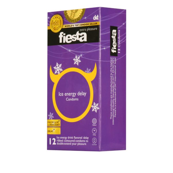 کاندوم تاخیری فیستا مدل Ice Energy Delay بسته 12 عددیFiesta - Ice Energy Delay Condoms 12pcs
