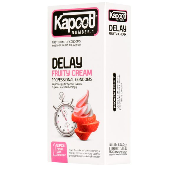 کاندوم تاخیری میوه ای کاپوت مدل Fruity Cream بسته 12 عددیKapoot - Delay Fruity Cream Condoms 12pcs