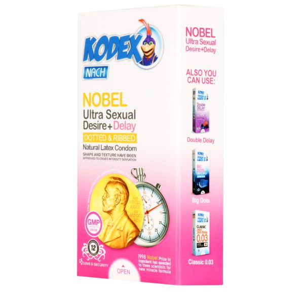 کاندوم تاخیری کدکس مدل Nobel Ultra بسته 12 عددیKodex - Nobel Ultra Condoms 12 pcs