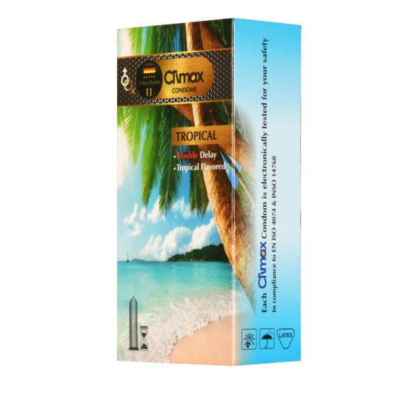 کاندوم تاخیری کلایمکس مدل Tropical بسته 12 عددیClimax - Tropical Condoms 12pcs