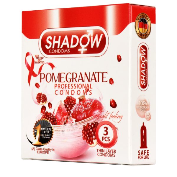 ‫کاندوم تنگ کننده شادو مدل POMEGRANATE بسته 3 عددیShadow - Pomerganate Candom 3 PCS