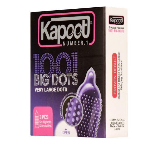 کاندوم خاردار درشت کاپوت مدل Big Dots بسته 3 عددیKapoot - Big Dots 3 pcs
