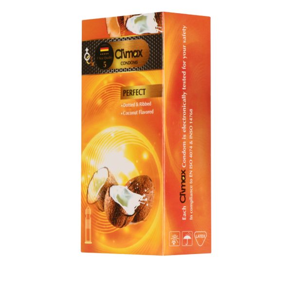 کاندوم خاردار و شیاردار کلایمکس مدل Perfect بسته 12 عددیClimax - Perfect Condoms 12pcs