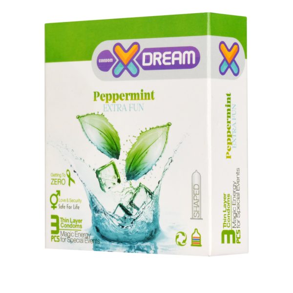کاندوم خنک کننده نعنایی ایکس دریم بسته 3 عددیxdream - Peperment Condoms 3pcs