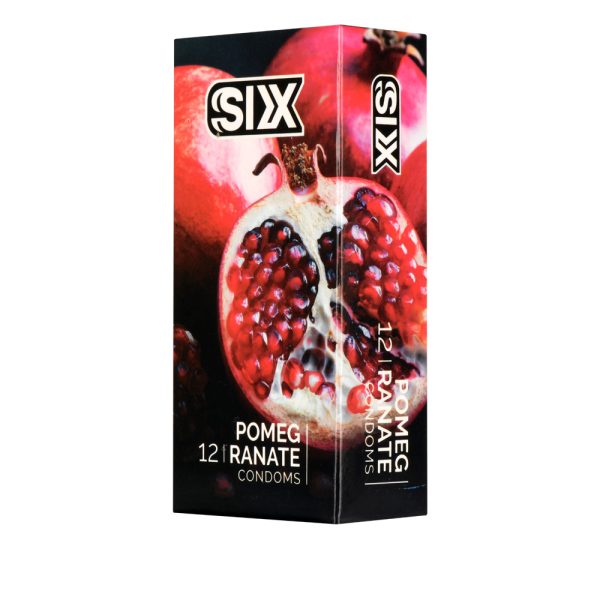 کاندوم سیکس مدل Pomegranate بسته 12 عددیSix - Pomegranate Condoms 12pcs