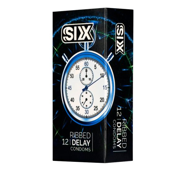 کاندوم سیکس مدل Ribbed Delay بسته 12 عددیSix - Ribbed Delay Condoms 12pcs