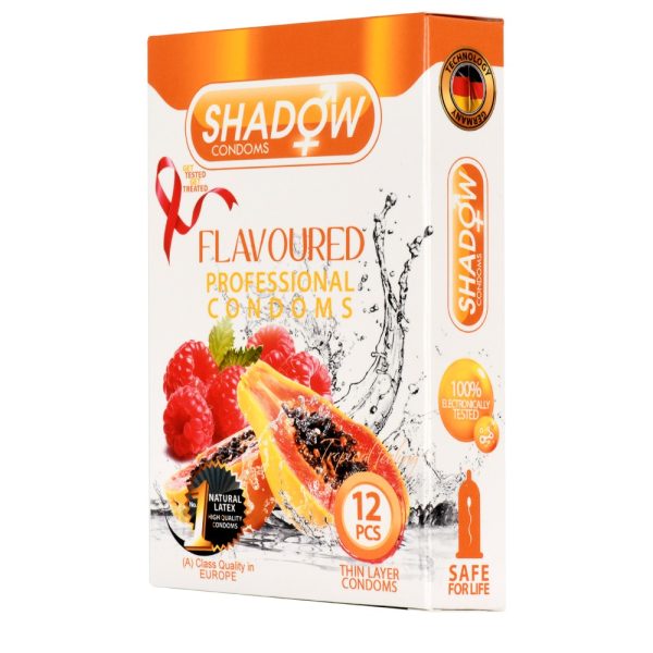 ‫کاندوم شادو مدل FLAVOURED بسته 12 عددیShadow - Flavoured Candom 12 PCS