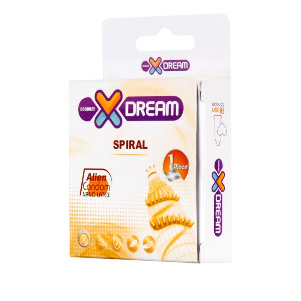 کاندوم فضایی چرخشی ایکس دریم مدل Spiral بسته 1 عددیXdream - Spiral Condoms 1 pcs