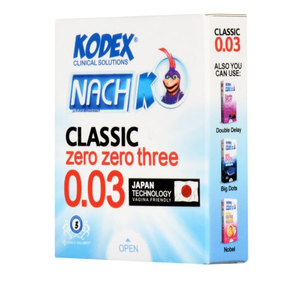کاندوم نازک کدکس مدل 0.03 بسته 3 عددیKodex - Zero zero three Condom 3Pcs