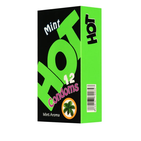 کاندوم هات مدل mint بسته 12 عددیHot -  Mint Condoms 12pcs