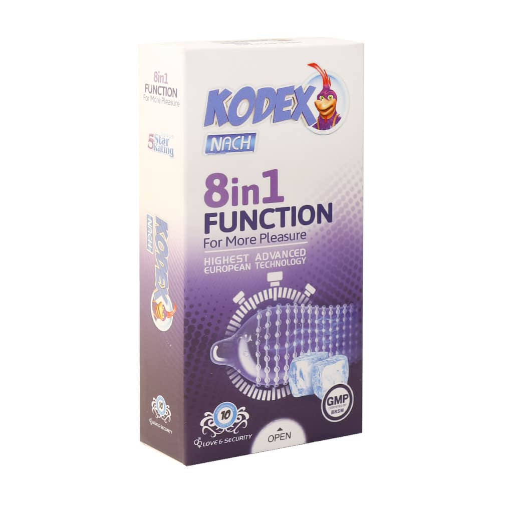 کاندوم کدکس مدل 8 در 1 Function بسته 10 عددی